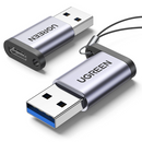 Ugreen Adaptateur USB-A Male 3.0 to USB-C Female Gris (50533) Maroc