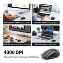 Ugreen Souris sans fil Design Egr 2,4 GHZ/15M Noir (90545) Maroc