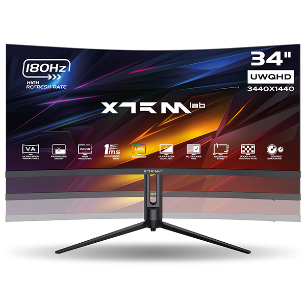XTRMLAB X34G18VCQ 34" 180Hz Curved WQHD Maroc