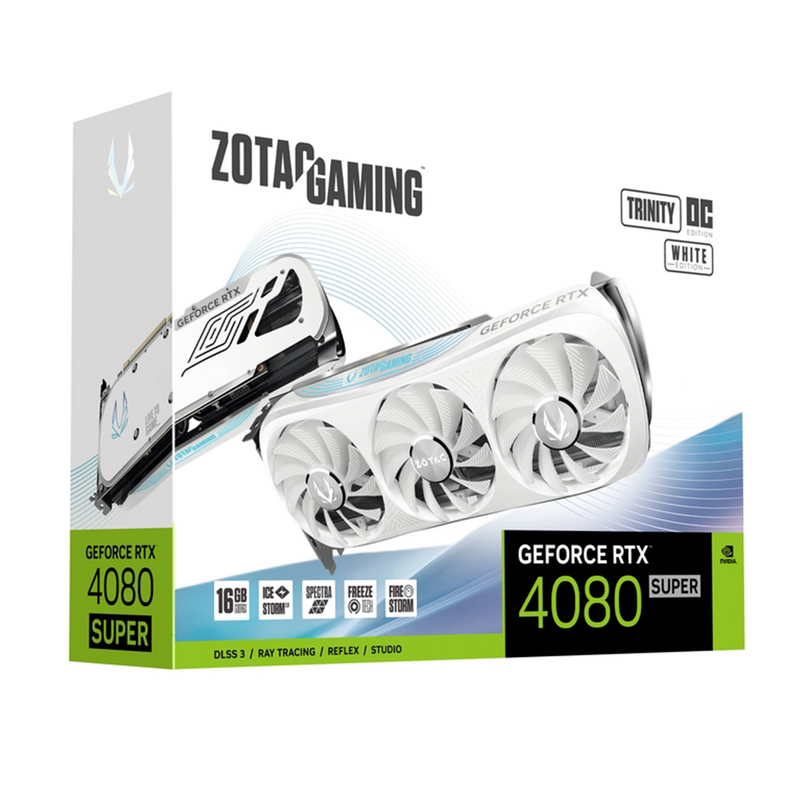 ZOTAC GeForce RTX 4080 SUPER Trinity OC White Edition Twin Edge 16GB GDDR6X Prix Maroc