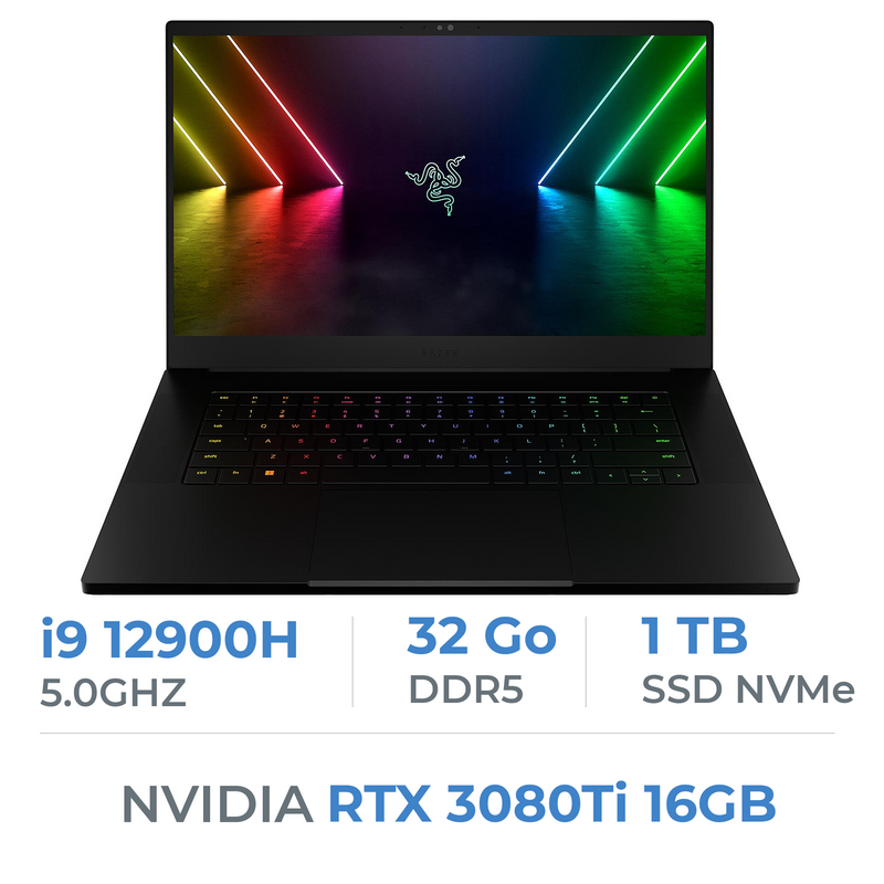 Razer Blade 15 RZ09-0421PFF3 i9-12900H/32GB/1TB SSD/RTX3080 Ti 16GB/ 15.6” prix maroc 