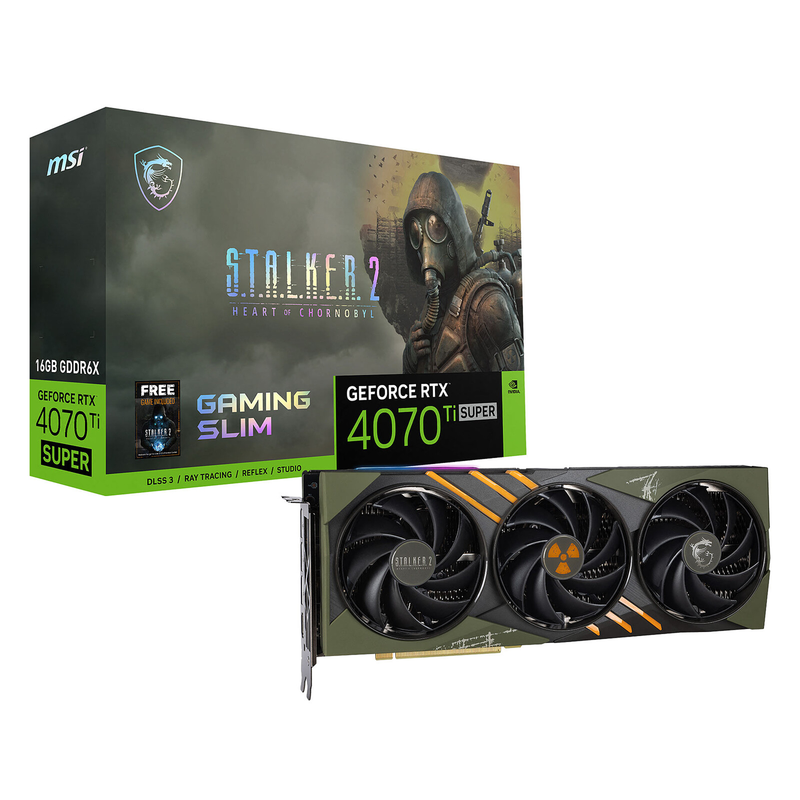 MSI GeForce RTX 4070 TI SUPER 16G GAMING SLIM Stalker 2 EDITION 16GB GDDR6X Prix Maroc