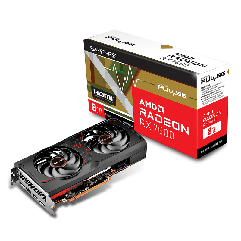 Sapphire AMD Radeon RX 7600 Pulse Gaming 8GB GDDR6 prix maroc