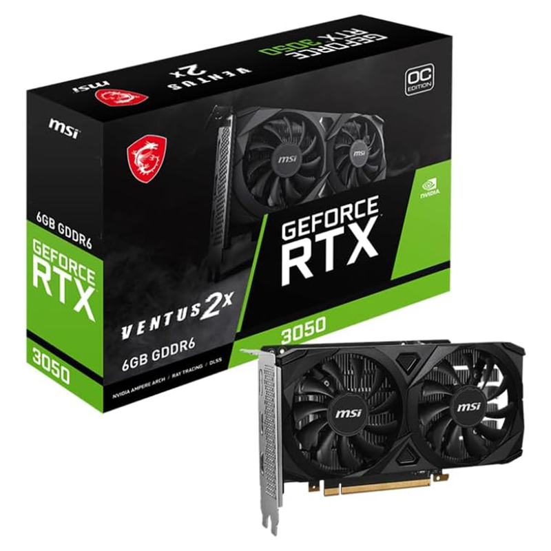 MSI GeForce RTX 3050 VENTUS 2X E OC 6GB GDDR6 prix maroc