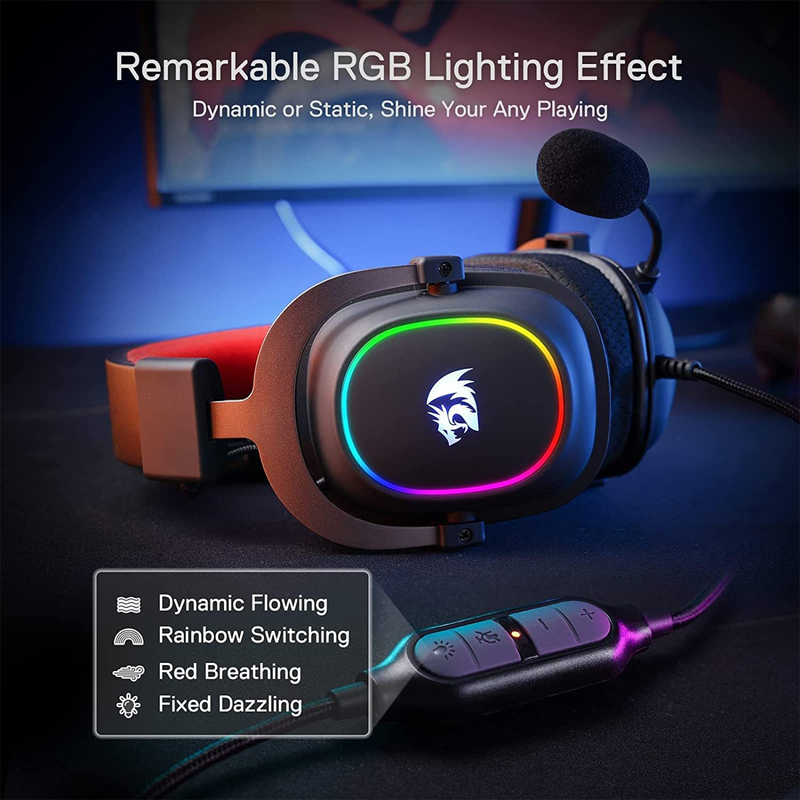 Redragon H510 Zeus-X RGB Wired Gaming Headset maroc