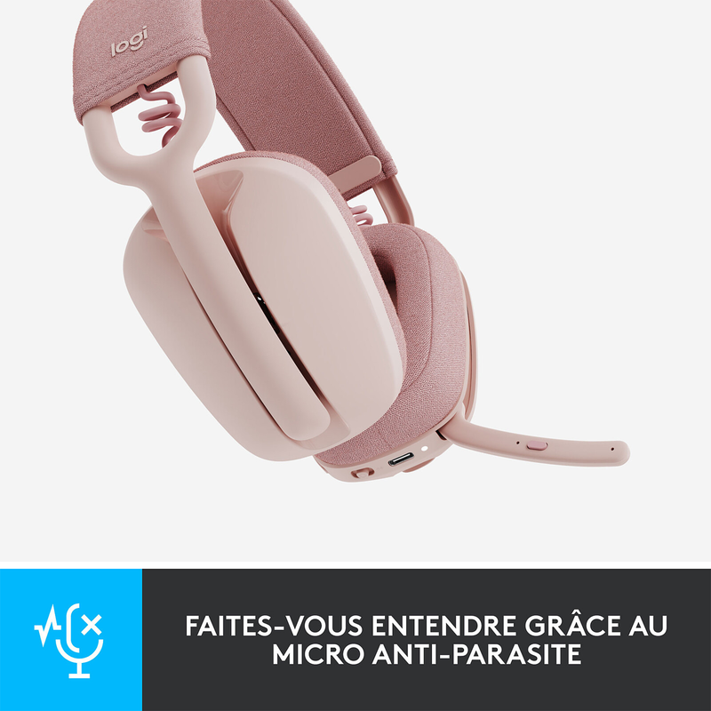 Logitech Zone Vibe 100 Rose maroc 