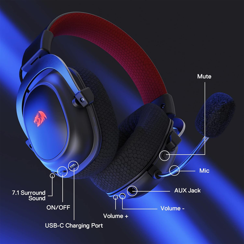 Redragon H510 PRO Zeus-X RGB Wireless Gaming Headset maroc