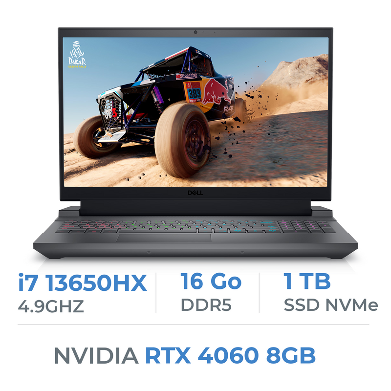 Dell G15 5530 i7-13650HX/16GB/1To SSD/RTX4060 8GB/15.6" 120Hz prix maroc