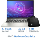 MSI Prestige A16 AI+ A3HMG-209MA AMD Ryzen AI 9 365/32GB DDR5/1TB SSD/16" 165Hz QHD+/Win11/W Bag Prix Maroc