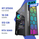 PC Gamer Techspace  R7 5700X/512GB SSD/16GB/RTX 5060