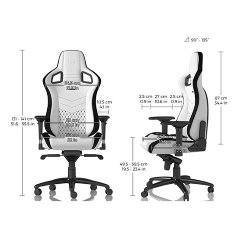 Noblechairs EPIC White/Black maroc