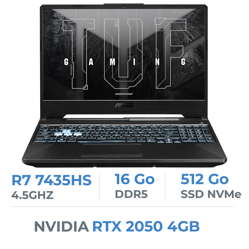 ASUS TUF GAMING A15 FA506NFR-HN008 AMD R7-7435HS/16GB DDR5/512GB SSD/RTX2050 4GB/15.6'' 144Hz prix maroc