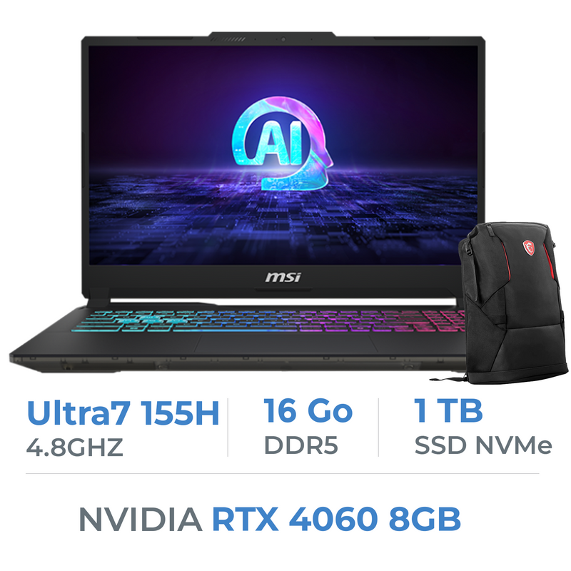 MSI CYBORG 15 AI-A1VFK Prix Maroc