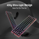 Redragon K616 Fizz PRO 60% Wireless RGB Red Switches (Black) maroc