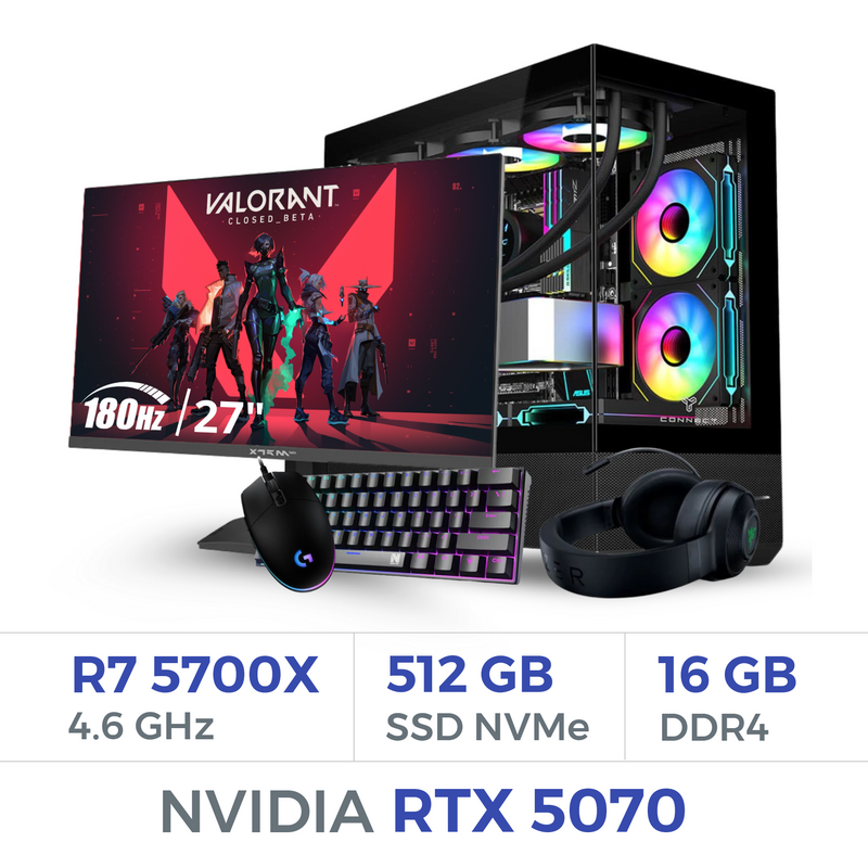 Setup Complet Techspace Ryzen 7 5700X/512 GB SSD/16GB/RTX 5070