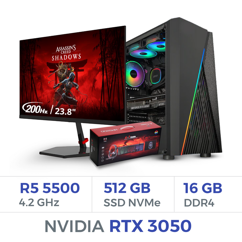 Setup Complet Techspace Ryzen 5 5500/512 GB SSD/16GB/RTX 3050 6GB