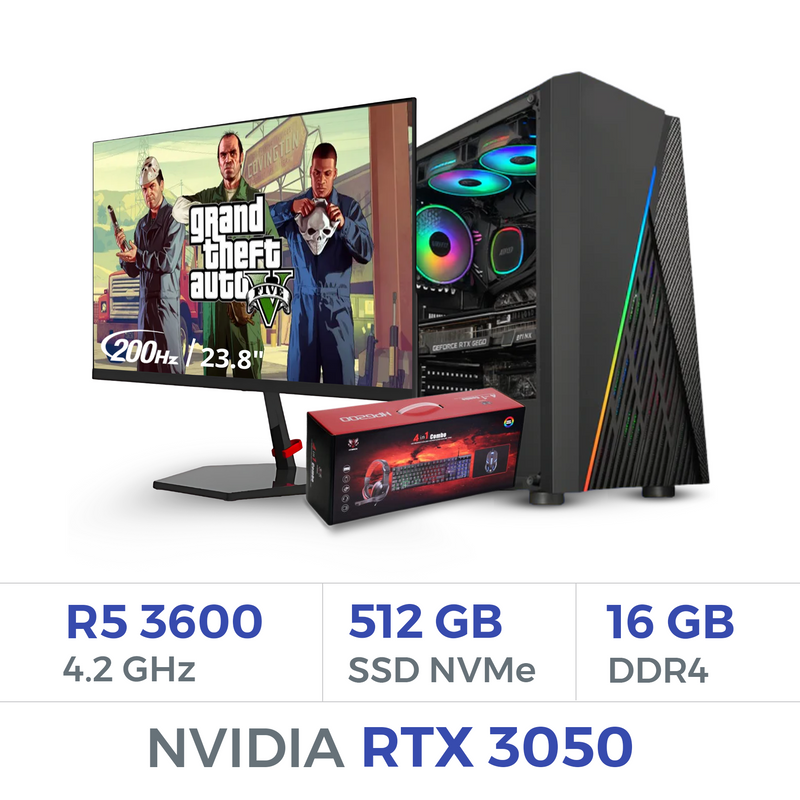 Setup Complet Techspace Ryzen 5 3600/512 GB SSD/16GB/RTX 3050 6GB