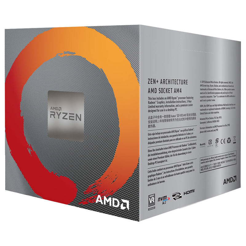 AMD Ryzen 5 3400G Wraith Spire Edition (3.7 GHz / 4.2 GHz) BOX Maroc
