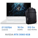 MSI STEALTH 15M A11UEK i7-11375H/16GB/512GB SSD/RTX3060 6GB/15.6" IPS