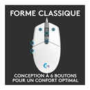 Logitech G G203 LightSync (Blanc) Prix Maroc