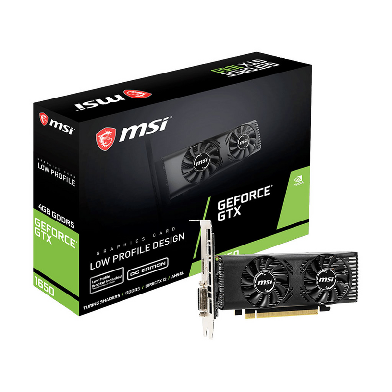 MSI GeForce GTX 1650 4GT Low Profile OC 4GB GDDR6