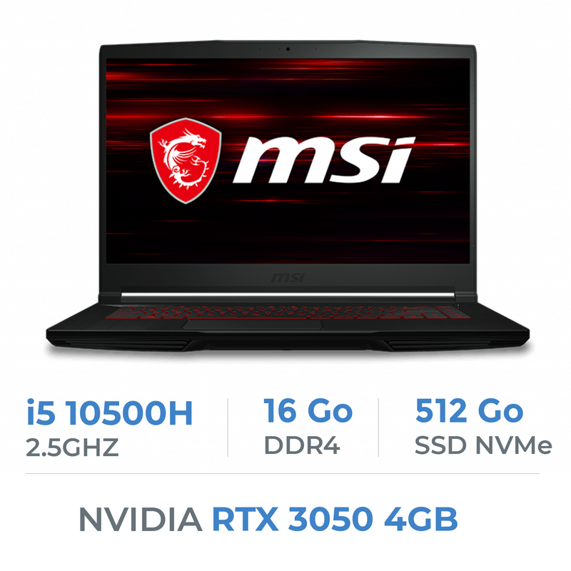MSI GF63 10UC (THIN) i5-10500H/16GB/512GB SSD/RTX3050 4GB/15.6''