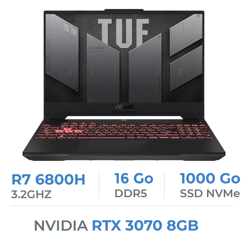 ASUS TUF GAMING A15 TUF507RR AMD Ryzen R7 6800H/16GB/1TB SSD/RTX3070 8GB/15.6'' 144Hz